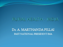 RURAL HEALTH - INDIA - Indian Medical Association