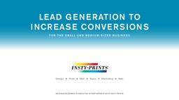Lead Generation to Increase Conversion - Insty-Prints