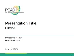ISBE PEAC PowerPoint Presentation