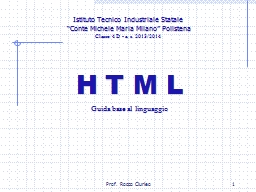 GUIDA HTML - ITIS "Michele Maria Milano"