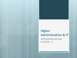 Higher Administration