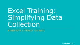 PowerPoint Presentation - Literacy Minnesota
