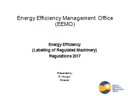 Presentation from the Energy Efficiency Management Office - MCCI