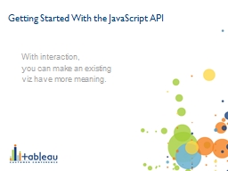 JavaScript API - Melinda Minch