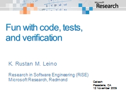 Verification of concurrent object-oriented programs - Microsoft