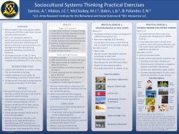 Sociocultural Systems Thinking Practical Exercises - Military Expos