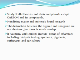 INTRODUCTION TO PHARMACEUTICAL INORGONIC CHEMISTRY