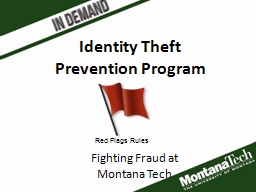 Identity Theft Power Point - Montana Tech