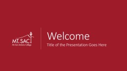 PowerPoint Presentation - Mt. SAC
