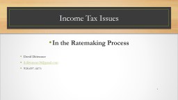 Tax Related Issues - NASUCA
