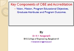 Outcomes Based Accreditation, and NBA Processes
