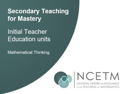 PowerPoint Presentation - NCETM