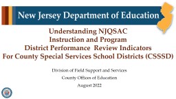 NJQSAC I & P Indicators CSSSD - NJ.gov