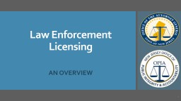 Law Enforcement Licensing FAQs - NJ.gov