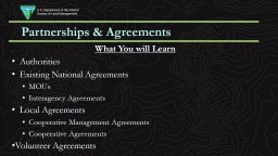Partnership and Agreements - BLM