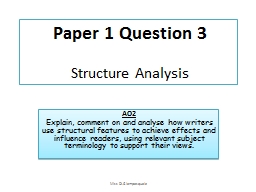 Paper 1 Question 3 Structure Analysis