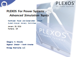 Energy Exemplar's Plexos model