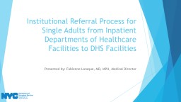 Institutional Referral Process for Single Adults from Inpatient Medical ...
