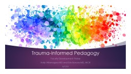 Trauma-Informed Pedagogy - OHSU