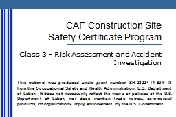 Risk Management - OSHA