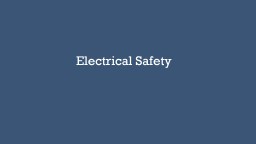 Electrical Safety - OSHA