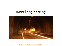 Tunnel engineering
