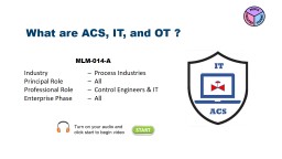 What are ACS, IT, and OT ? - PERA.net