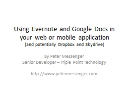 Using Evernote and Google Docs in your web or mobile application ...