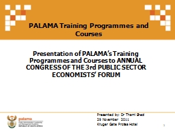 PALAMA.pptx - Public Sector Economists Forum