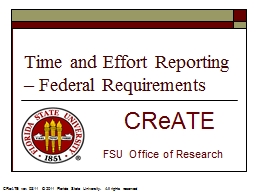 Effort Reporting - FSU Office of Research