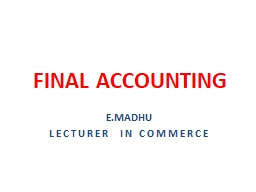 FA PPT - :: R G Kedia College of Commerce ::