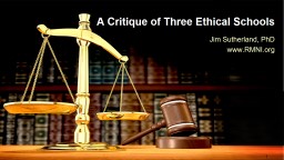 A Critique of Three Ethical Schools