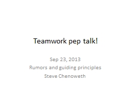Teamwork pep talk! - Rose-Hulman