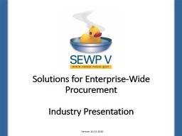 PowerPoint Presentation - Nasa SEWP