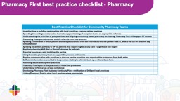 Pharmacy First best practice checklist