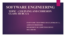 SOFTWARE ENGINEERING
