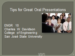 Presentation Tips for Engineering students - San Jose State University