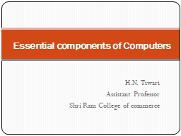 Chapter -2 Essential components of Computers - SRCC