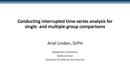 Conducting interrupted time-series analysis for single - Stata