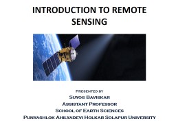 INTRODUCTION TO REMOTE SENSING AND GEOGRAPHICAL ...