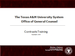 Slide 1 - The Texas A&M University System
