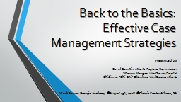 Back to the Basic Effective Case Management (1) - TCSG
