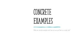 Concrete Examples - TeacherToolkit
