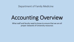 Accounting Overview - UCLA Health
