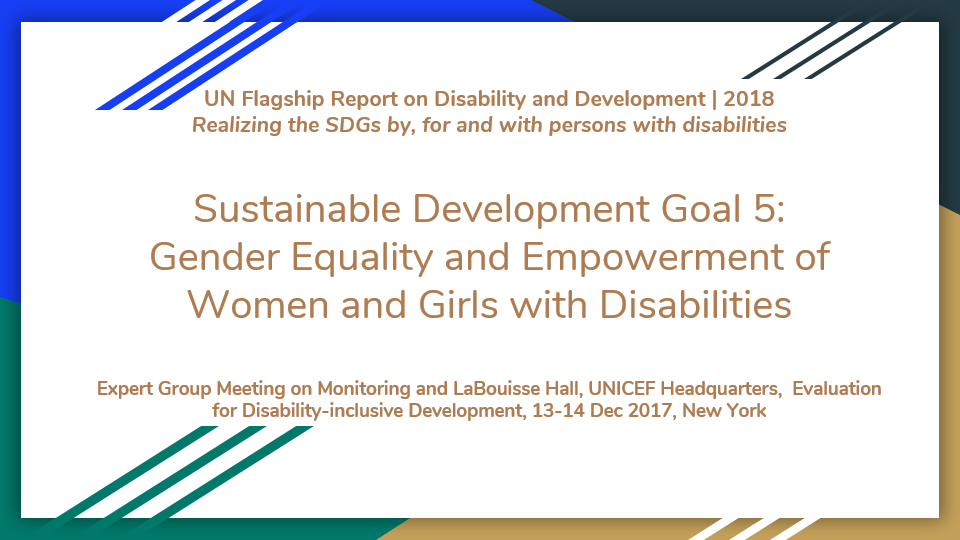 Gender Equality and Empowerment of Women and Girls with ...