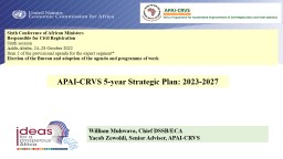 APAI-CRVS 5-year Strategic Plan: 2023-2027