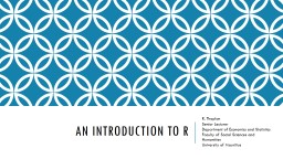 An introduction to r - University of Mauritius