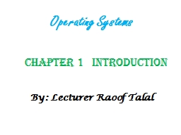 Chapter 1 introduction