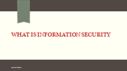What Is Information Security
