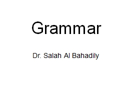 Phrases and sentences: grammar